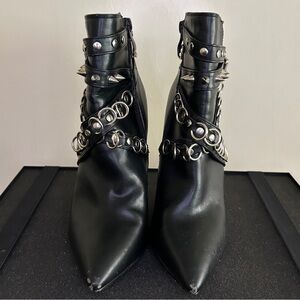 Black Ankle Boots with Stiletto Heel